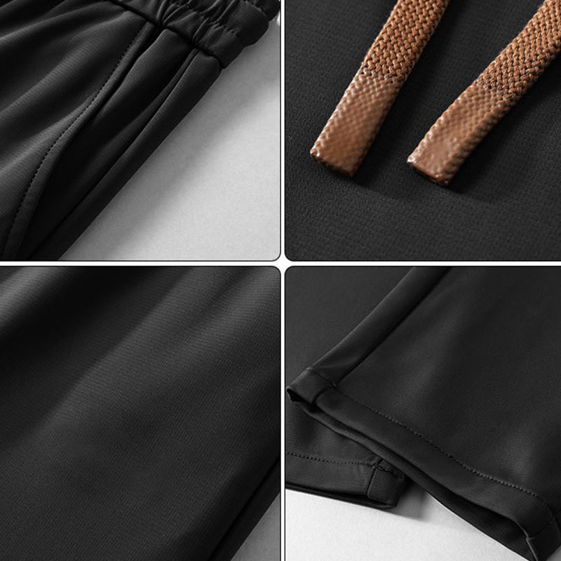 Pantalon décontracté pour homme en soie glacée