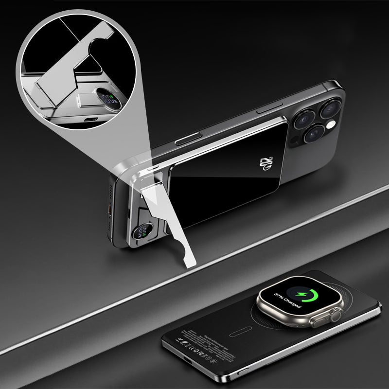 Power bank magnétique à double mode avec support