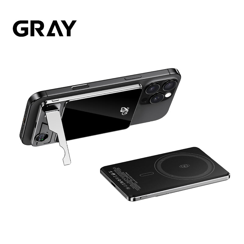 Power bank magnétique à double mode avec support