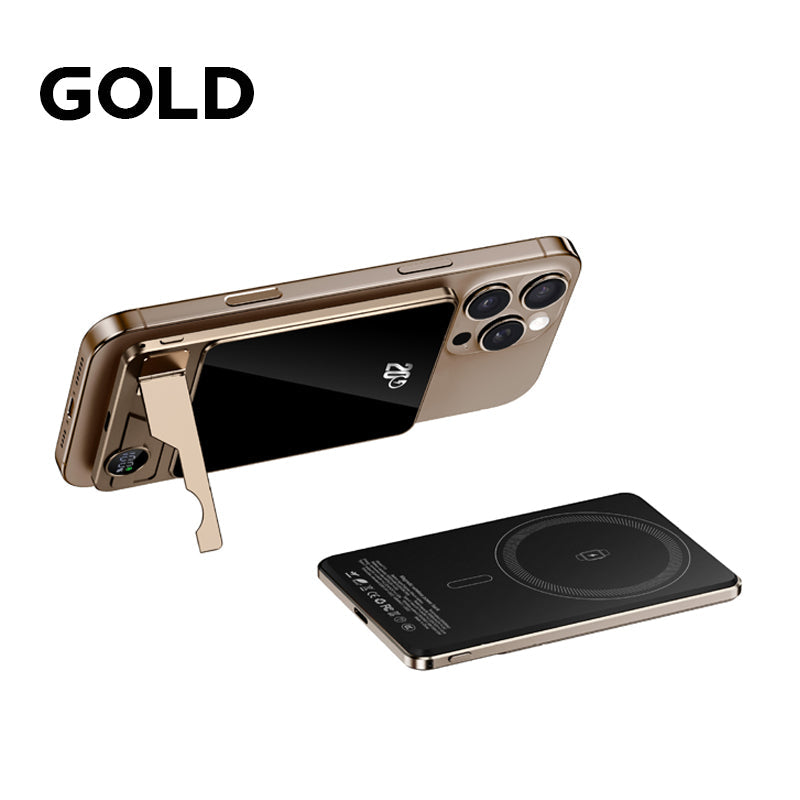 Power bank magnétique à double mode avec support