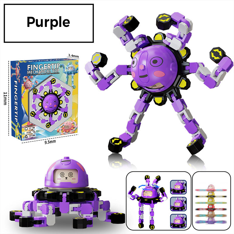 Jouet spinner mécanique rotatif transformable pour les doigts