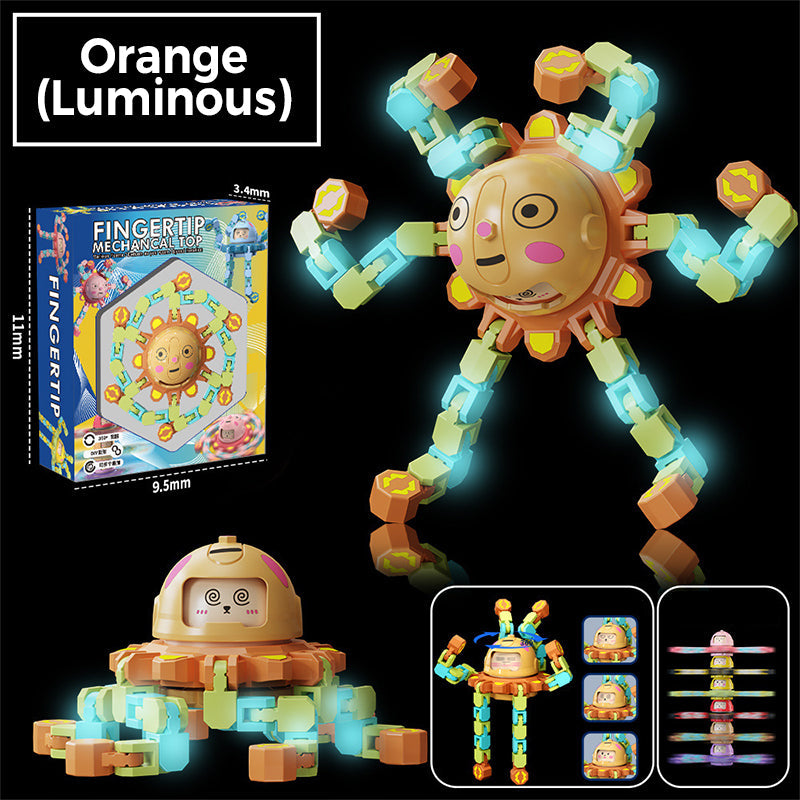 Jouet spinner mécanique rotatif transformable pour les doigts