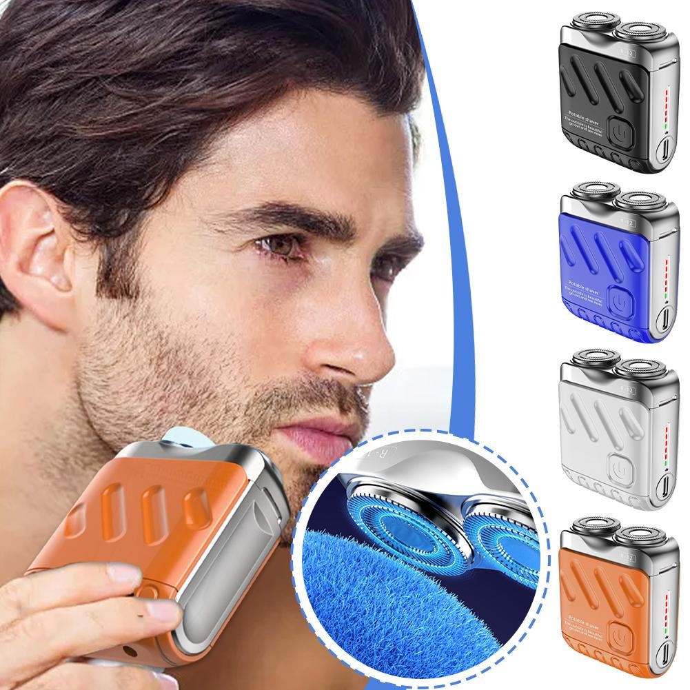 Rasoir électrique rotatif portable à double anneau