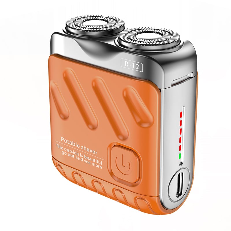 Rasoir électrique rotatif portable à double anneau