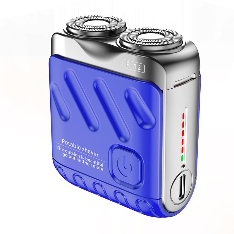 Rasoir électrique rotatif portable à double anneau