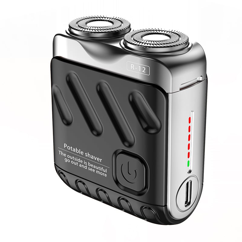 Rasoir électrique rotatif portable à double anneau