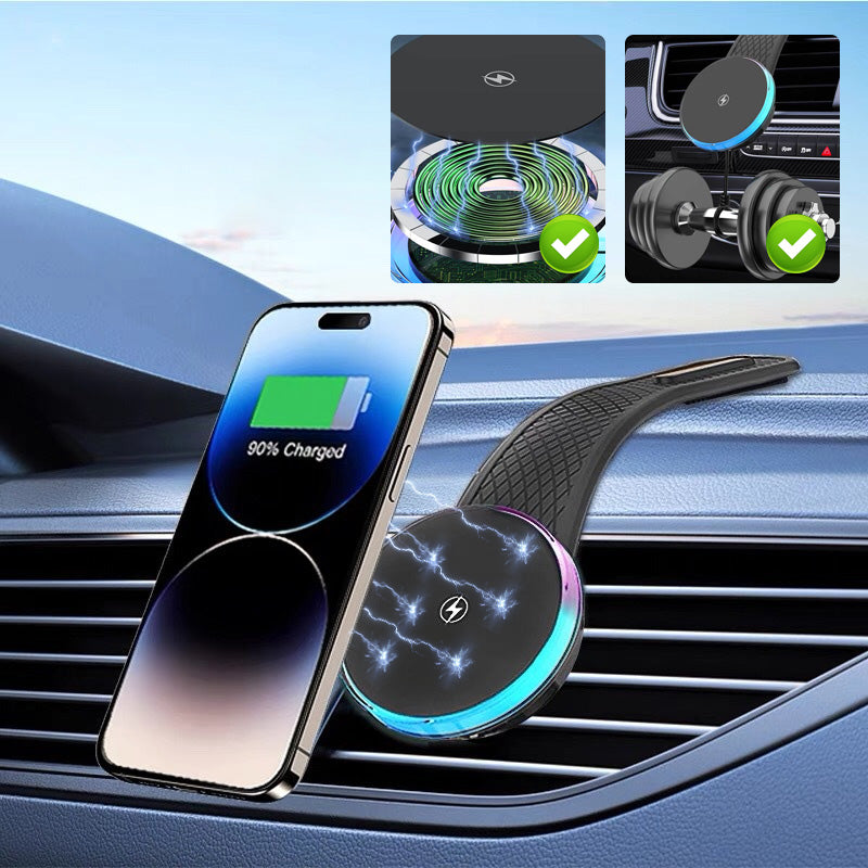 Support de voiture avec recharge rapide et bras réglable à 360°