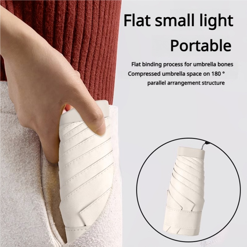 Parapluie portable, prêt pour la pluie ou le soleil !