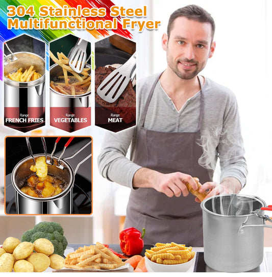 Friteuse Multifonction en Acier Inoxydable 304