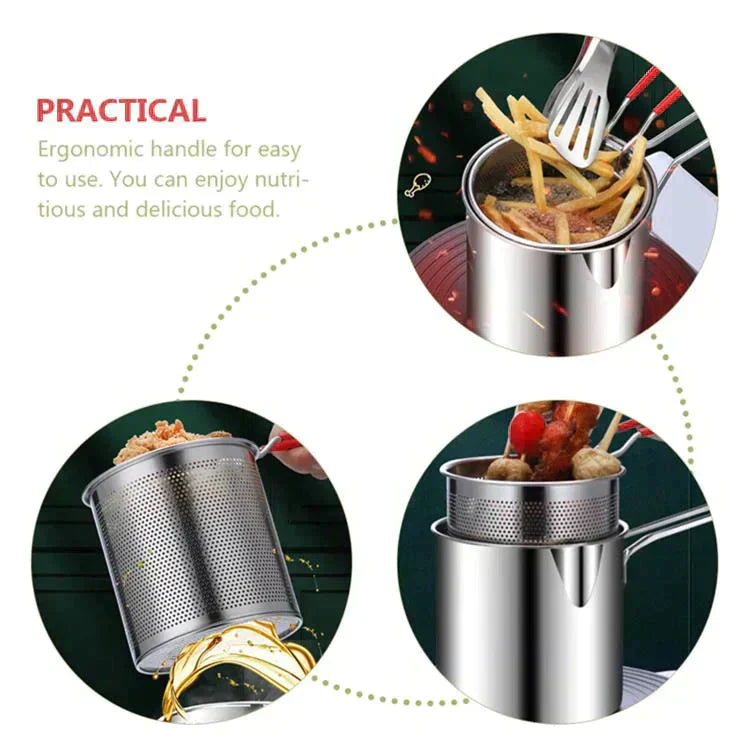 Friteuse Multifonction en Acier Inoxydable 304