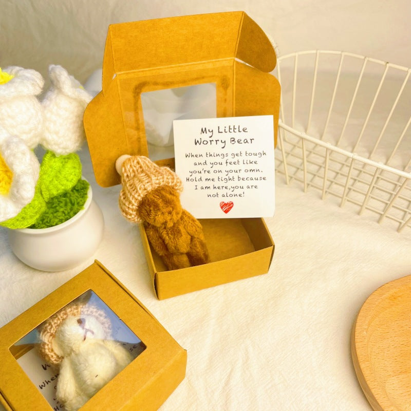 🐻🎁Fatto A Mano Mini Orsacchiotto Di Peluche In Scatola💌💞