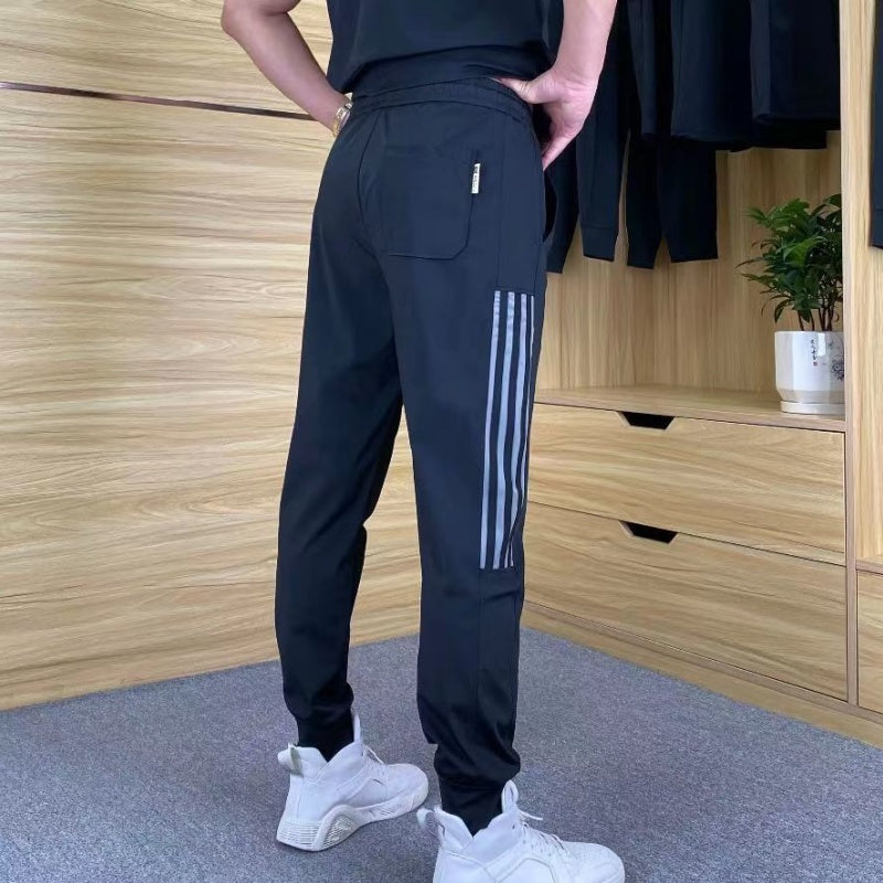 Ensemble Homme 2 Pièces à Haute Élasticité : T-shirt à Manches Courtes et Jogging