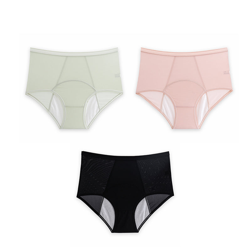 Culotte en soie glacée anti-fuites taille haute Plus