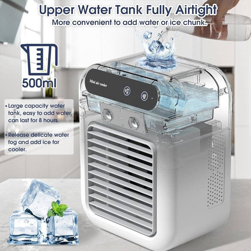❄️Mini climatiseur portable avec fonction de refroidissement et d'humidification