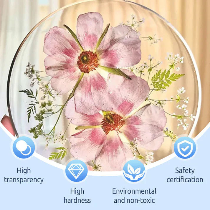 Kit de résine époxy et durcisseur transparents et cristallins – Colle transparente en goutte, créativité illimitée !