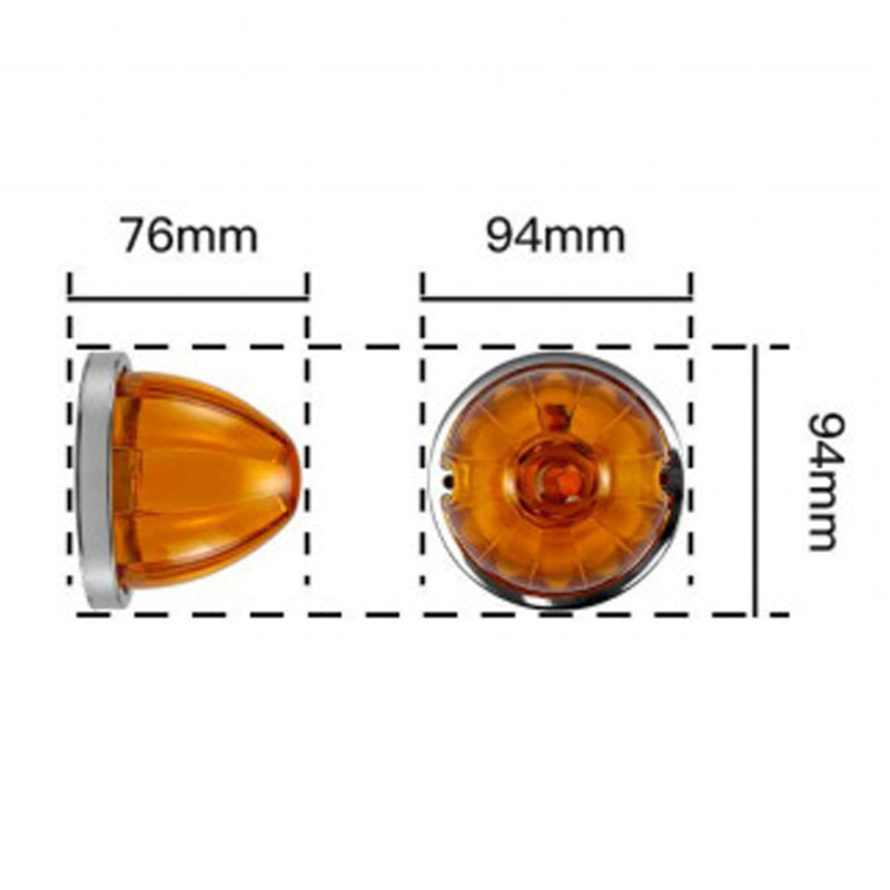 Feux de signalisation latéraux LED en forme de pastèque pour camions et remorques