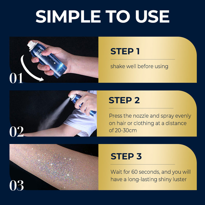 🔥 Spray scintillante per il corpo a lunga durata