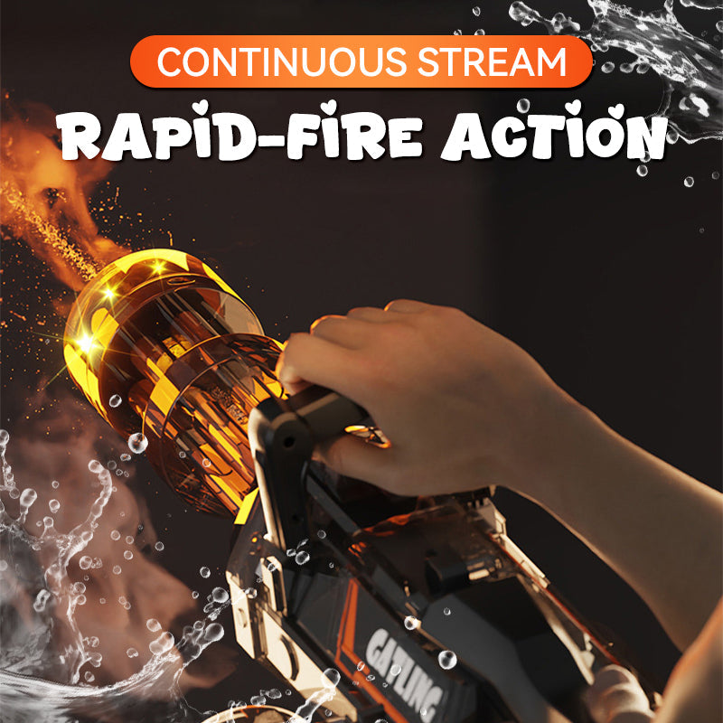 Pistola ad Acqua Elettrica Gatling con Effetti di Luce e Fumo