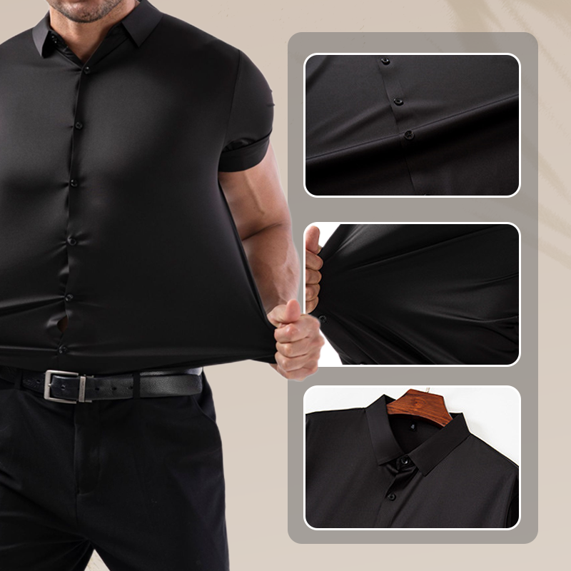 Chemise Homme à Manches Courtes avec Tissu Extensible 4 Directions