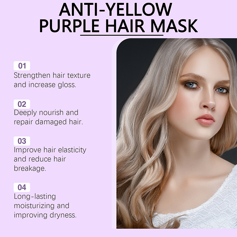 Maschera per capelli viola anti-ingiallimento 💜 Dite addio ai riflessi rossi! 💜