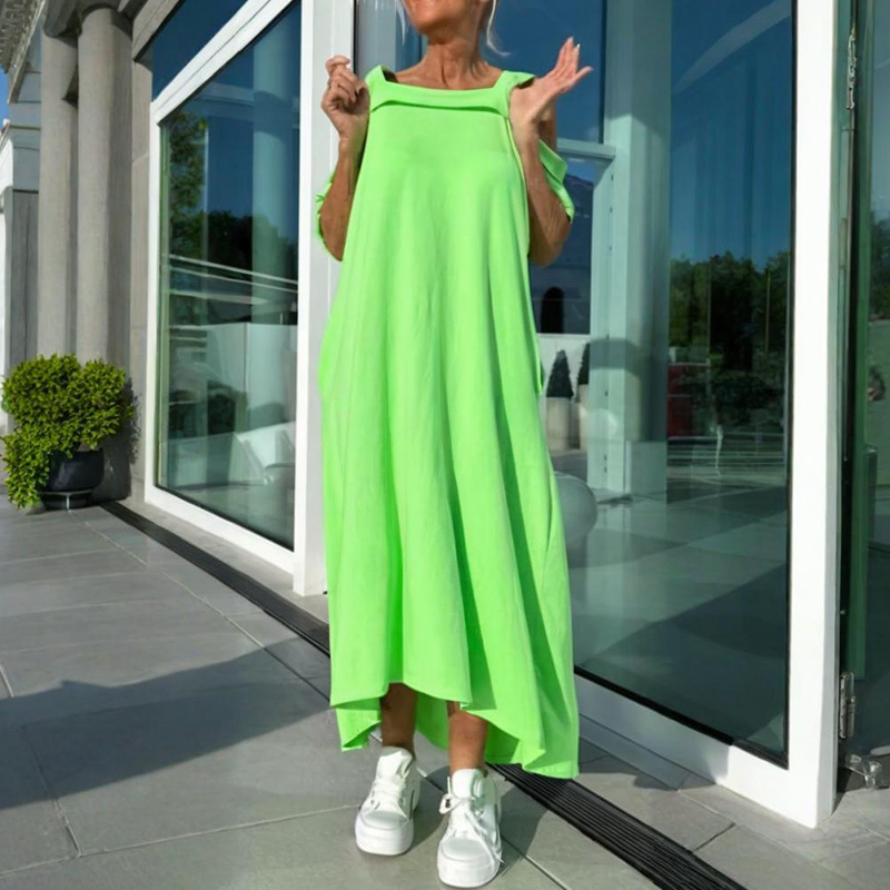 🏖️Summer Specials💃Maxi abito casual a spalla fredda da donna