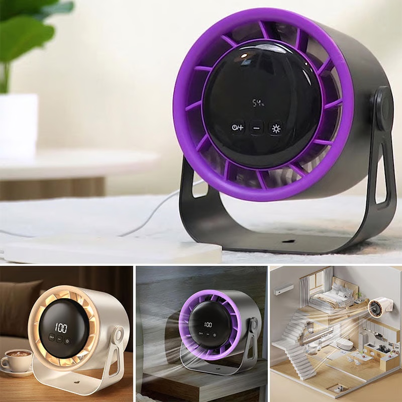 Ventilateur portable rechargeable de bureau