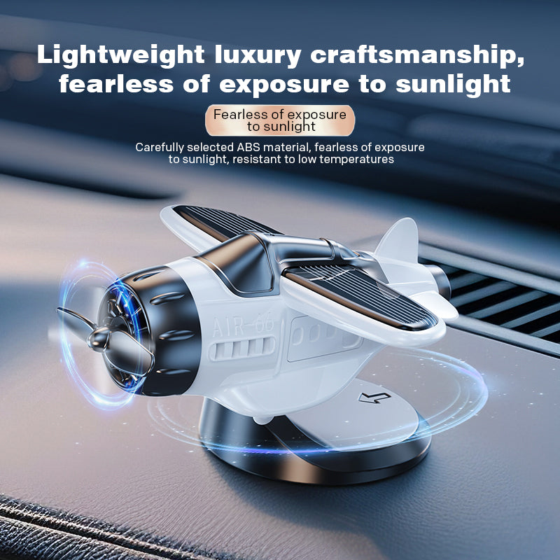 Décorations pour voiture en forme d’avion alimentées à l’énergie solaire