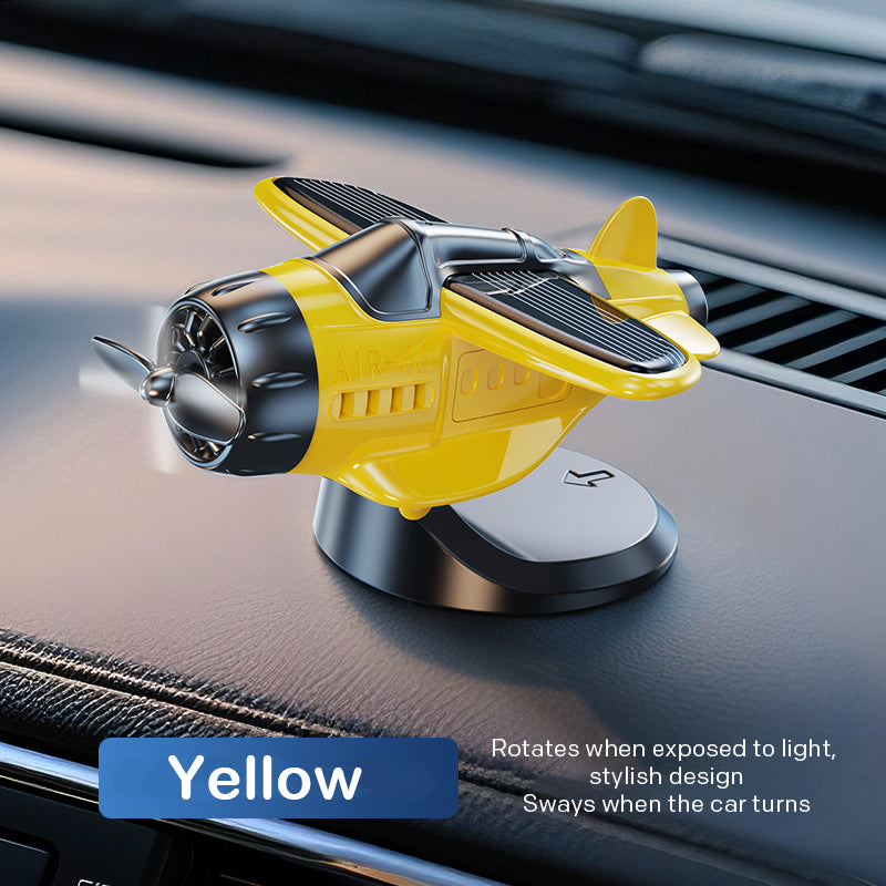 Décorations pour voiture en forme d’avion alimentées à l’énergie solaire