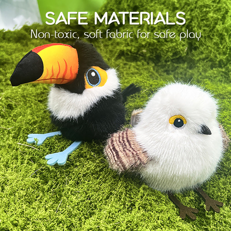 Jouet interactif réaliste en forme d'oiseau pour chats