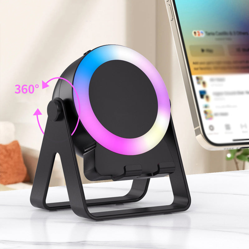 Support multifonction 4 en 1 pour téléphone avec haut-parleur Bluetooth