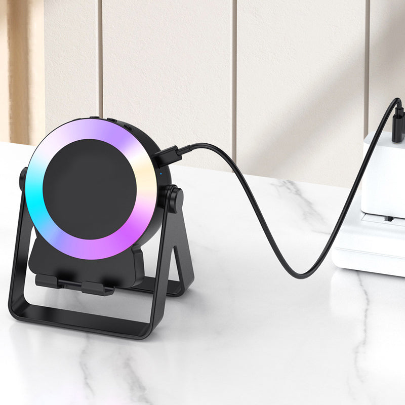Support multifonction 4 en 1 pour téléphone avec haut-parleur Bluetooth